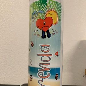 Bad Bunny Skinny Tumbler 20oz name can be personalize